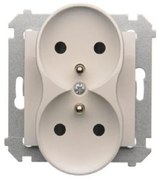 DGZ2MZ/11 Dvojitá zásuvka s uzemnením biely