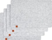 Súprava prestierania (4 ks) LifeStyle 30x45 cm, svetlo šedá%