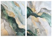 Obrazy s ručne maľovanými prvkami v súprave 2 ks 50x70 cm Aventurine – Styler