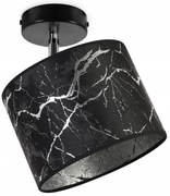 Bodové svietidlo Werona 3, 1x čierne textilné tienidlo so vzorom, (možnosť polohovania), s