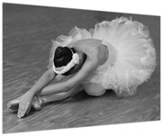 Obraz - Baletka, čiernobiela (90x60 cm)