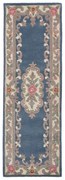 Modrý vlnený behúň Flair Rugs Aubusson, 67 × 210 cm