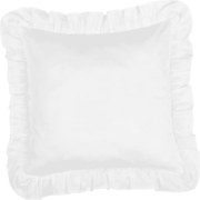 Vankúš s volánikmi biela 45cm