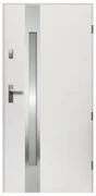 Vchodové dvere Hestia, 90 P, rozmer vr. zárubne: 1000 × 2070 mm, oceľ, pravé, biele, presklené