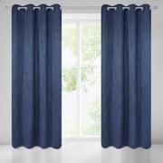 ZATEMŇOVACÍ ZÁVES NA KRÚŽKOCH ROSSIE 135X250 CM NÁMORNÍCKA MODRÁ