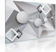 Geometrický abstraktný sklenený obraz (70x50 cm)