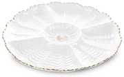 DEKORAČNÝ KERAMICKÝ PODNOS GAIA (FI) 28 CM KRÉMOVÁ