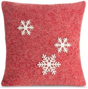 VIANOČNÁ DEKORAČNÁ OBLIEČKA NA VANKÚŠ SNOWFLAKE4 40X40 CM VZOROVANÁ