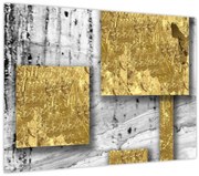 Obraz - Zlaté štvorce N⁰3 (70x50 cm)