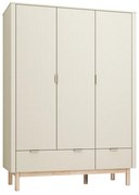 Krémová detská šatníková skriňa 144x52 cm Miloo – Pinio