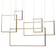 Redo 01-2317 - LED Stmievateľný luster na lanku PLANA LED/80W/230V zlatý