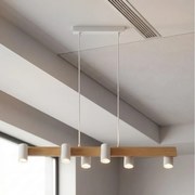 BRILAGI - Závesný luster SELE 6xGU10/30W/230V biela/dubový dekor