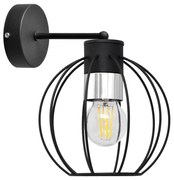 Nástenná lampa STARLIGHT 1xE27/15W/230V čierna/strieborná