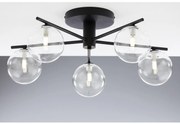 Jupiter 2046 - Prisadený luster PRATO 5xG9/10W/230V čierna/číra