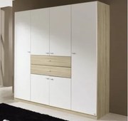 Šatníková skriňa Landsberg, dub sonoma/biela%
