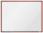 Biela magnetická popisovacia tabuľa boardOK, 1200 x 900 mm, červený rám