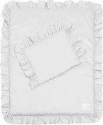 Sada do postieľok s volánom svetlo šedá 50x65cm