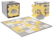 KINDERKRAFT select - Penové puzzle LUNO 30ks šedá/žltá