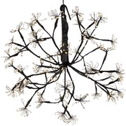 Vianočné závesné svetlo guľa čierna 40 cm vrátane LED s časovačom IP44 - Nobu