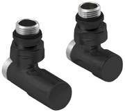 Sapho Sapho, COMPACT BLACK pripojovacia sada ventilov ručná rohová, čierna matná, CP5115BS