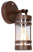 Vonkajšia nástenná lampa hrdzavohnedá IP44 so senzorom súmraku - Ruben