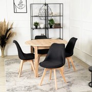 PROXIMA.store - Čalúnená jedálenska stolička NEVEL FARBA: čierna