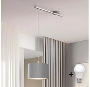 Eglo - LED  Luster na lanku CALCENA 1xE27/60W/230V chróm/šedá EG96795C