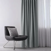 Restilo Záves Blackout EYELETS strieborná, 140 x 245 cm