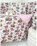 INTERMEDIC SK Set Intermedic do kočíka Srnka biela/minky ružová 100x75/40x30 cm