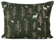 Obliečka na vankúš z mikrovlákna OAK DEER 70x90 cm, tmavo zelená