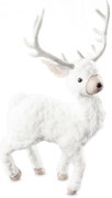 VIANOČNÁ FIGÚRKA REINDEER 27X13X48 CM BIELA