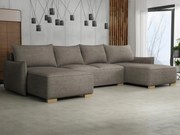 Rohová sedačka U Gryfit U (hnedá) (s úl. priestorom)