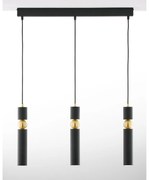 Jupiter 2004 - Luster na lanku ALAS 3xGU10/10W/230V čierna/zlatá