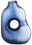 Bloomingville Sklenená váza Harri Blue
