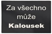 GDmats, Rohožka Kalousek 40x60 cm - na von aj na doma, 40x60, čierna
