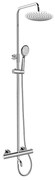 Mereo Mereo, Termostatická vaňová batéria s hlavovou guľatou sprchou, MER-CB60101TSC