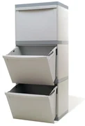 Zostava košov na triedený odpad zostava 3x 30 litrov
