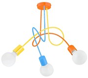 Detský prisadený luster TANGO 3xE27/15W/230V pestrofarebná