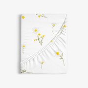 Goldea bavlnená napínacia plachta - harmanček 80 x 200 cm