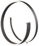 Čierna LED stolová lampa s hlasovým ovládaním/s ovládaním pomocou mobilnej aplikácie s kovovým tienidlom (výška 45 cm) Cinardi – CINQUE