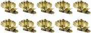 Orion Držiak na sviečky s klipom, pr. 1,5 cm, 10 ks, zlatá