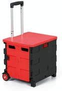 Skladací nákupný vozík 30L, nosnosť 30 kg, 2 pevné kolieska