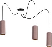 Luster na lanku AVALO 3xE27/60W/230V pavúk ružová/medená