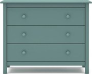 Nízka detská komoda z borovicového dreva v petrolejovej farbe 100x80 cm Max – Marckeric