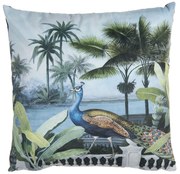 Vankúš s výplňou s motívom páva Cigogne  - 45 * 45 cm