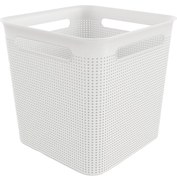 Rotho Úložný box s rúčkami BRISEN 18l, 29x29x29 cm, biely S vekom / Bez veka: Bez veka
