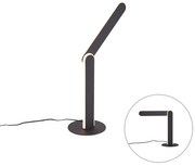 Dizajnová stolná lampa čierna vrátane LED s 3-stupňovým stmievaním - Gate