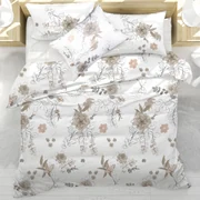 RENFORCÉ OBLIEČKY LARIN EXCLUSIVE 160X200 CM, 2KS 70X80 CM KVETY
