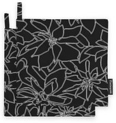 Štvorcová chňapka Aura , 2ks / černo-biela