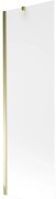 Mexen Next, vaňová zástena 1-krídlová 60 x 150 cm, fixné krídlo, 6 mm námraza sklo, zlatý profil, 895-060-000-00-30-50